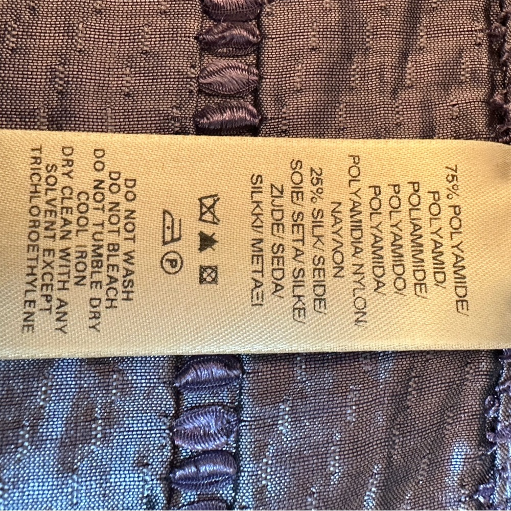 Burberry Luxury Textured Long Scarf | Blue & Purple - Picture 6 of 9